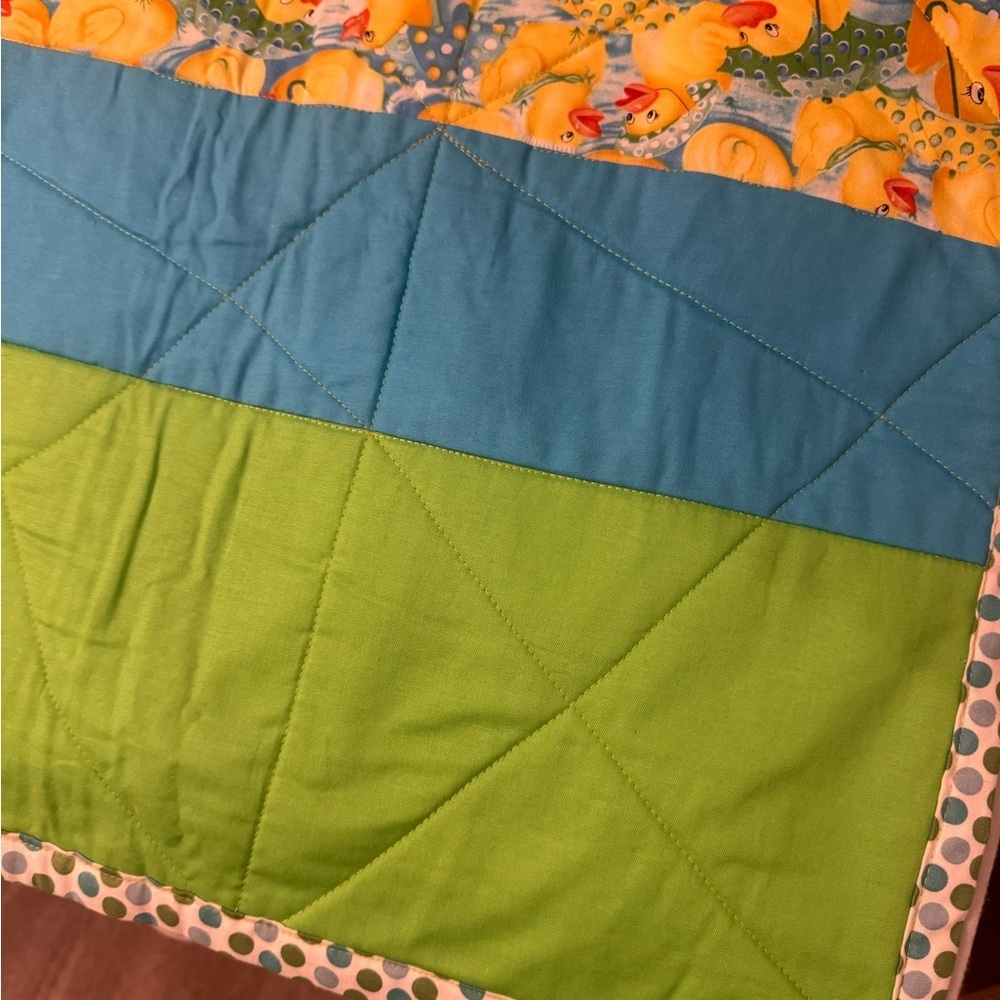 Handmade Duck Patterned Quilt - Picture 2 of 6
